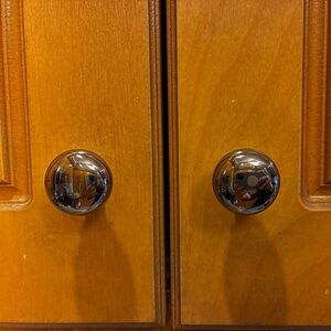 Set of 8 Black Nickel pull knobs